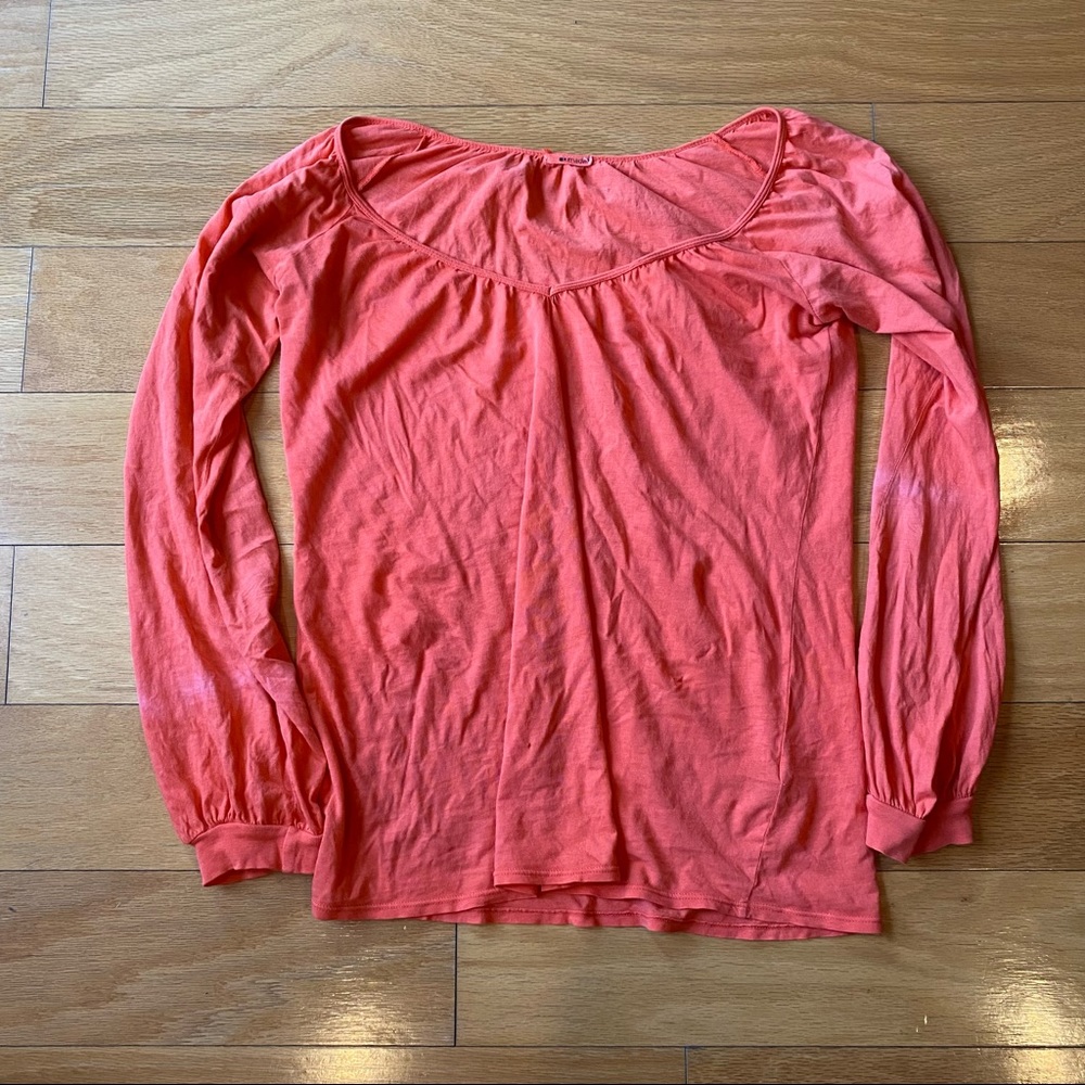 LA Made orange long sleeve shirt